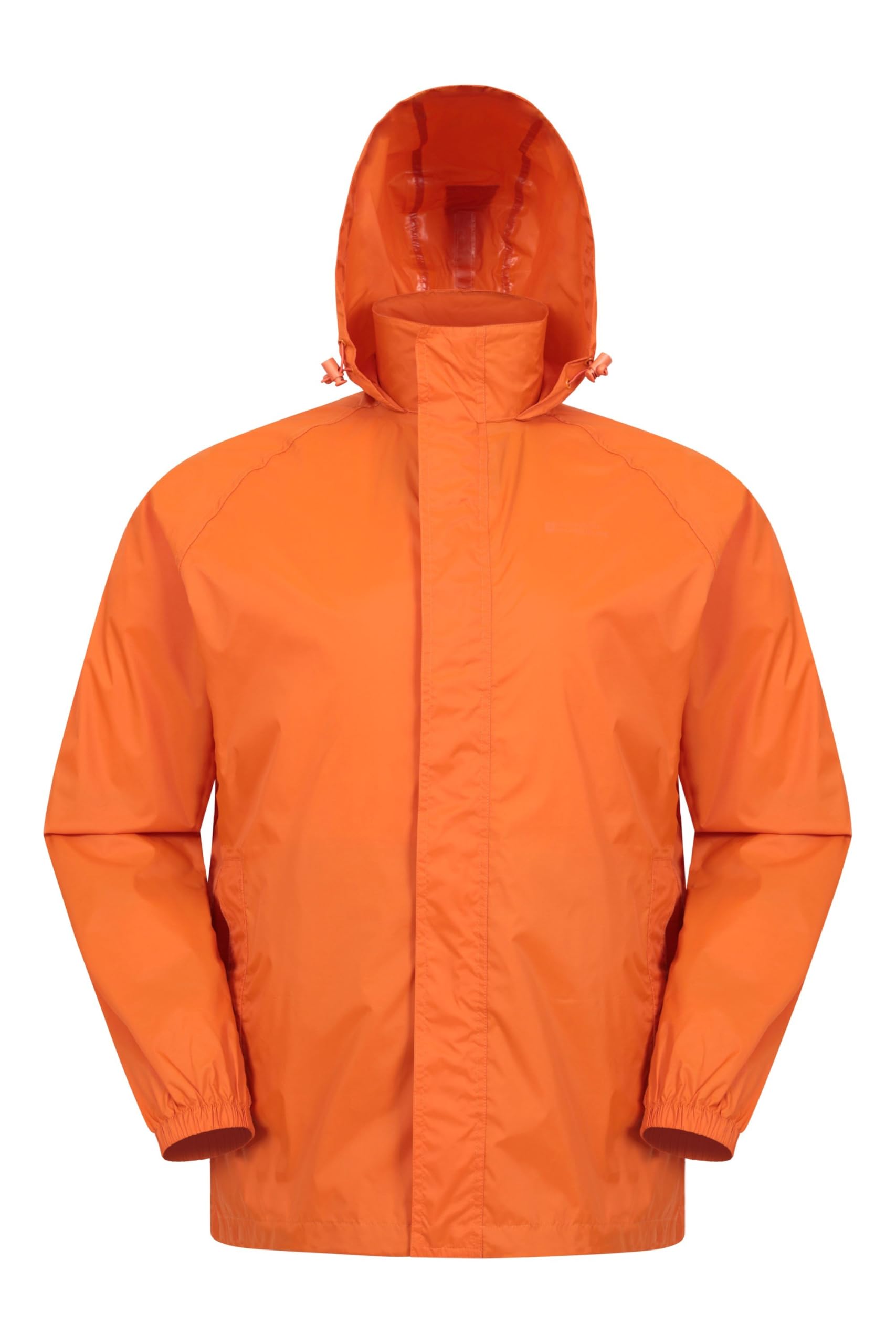Mountain Warehouse Men's Orange Pakka Waterproof Packable Jacket - Isodry, Lightweight & Breathable Raincoat With Taped Seams & Packaway Bag - For Spring Summer & Travel Medium
