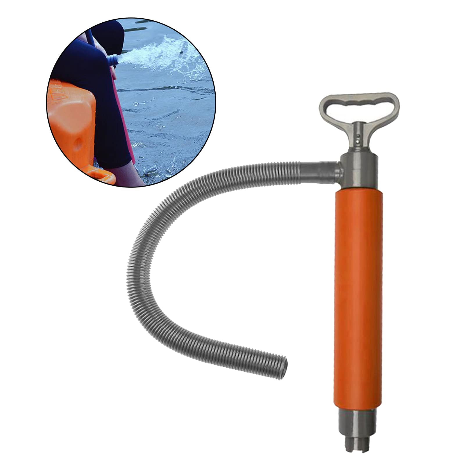 Pompa Manuale Portatile per Kayak con Pompa a Mano per L'estrazione dell'Acqua E per Imbarcazioni, Accessorio Galleggiante, Adatto per Eva
