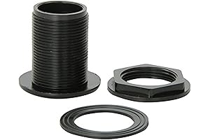 Sure-Grip Stainless Steel 1-Inch Slip Bulkhead Fitting for Water or Fuel Tanks