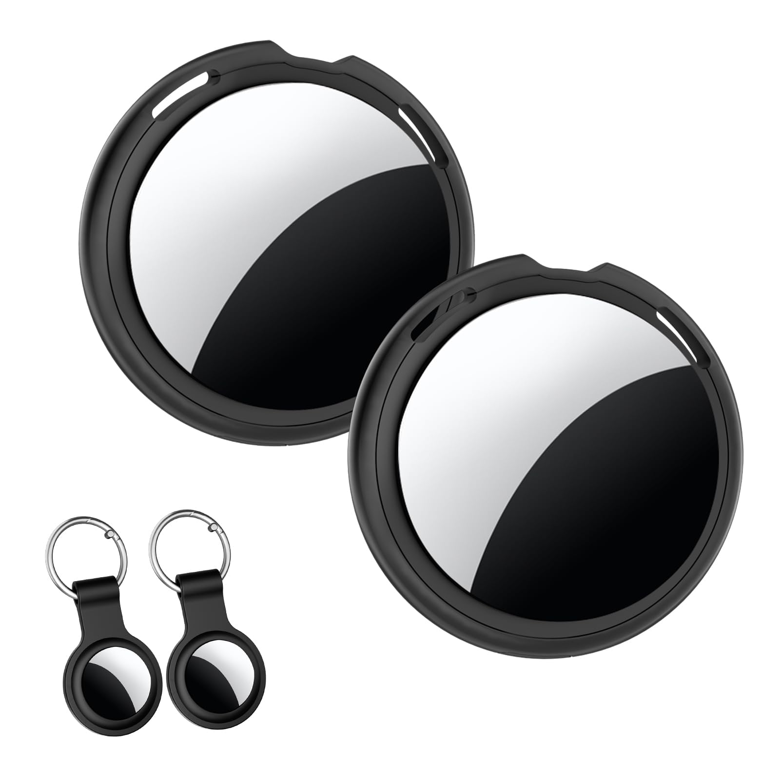 2 Pack Tracker Tags [Apple MFi Certified] Pair with Apple Find My (iOS Only) Air Bluetooth Smart Tag Key Finder Item Locator Waterproof Finder Worldwide Tracking for Pet Wallet Backpack Dog Luggage