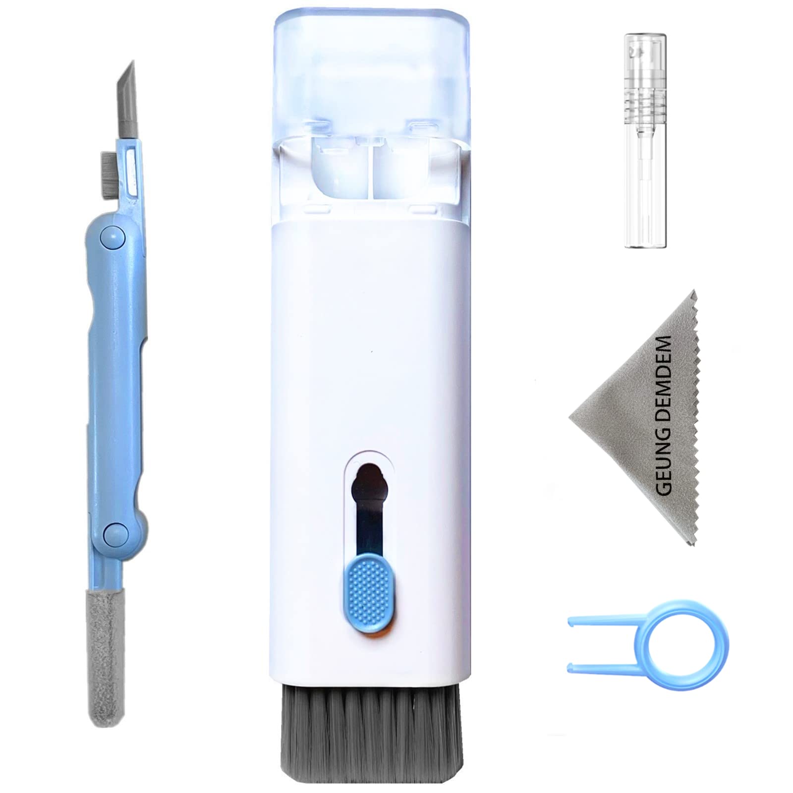 Electronic Cleaner Kit Multi-Function Cleaning Pen Tool Kit Wide Application for Airpod Pro iPhone iPad iPod Eabud MacBook Laptop Computer PC Screen Keyboard Headphone-Microfiber Cloth