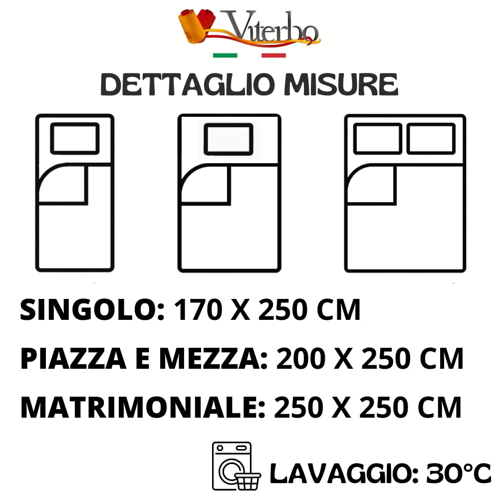 Viterbo Biancheria - Copriletto Matrimoniale Estivo e Primaverile Leggero, Trapunta Estiva Matrimoniale Double Face, Trapuntino 250x250cm Made in Italy (Matrimoniale (881), Blu/Celeste)