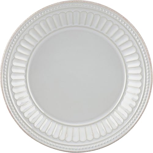 Lenox French Perle Groove Dove - Plato de postre 100 libras color gris