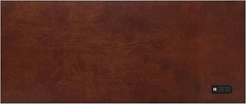 Miniatura 23 de 24/7 Shop at Home Idris Mid-Century - Escritorio moderno de madera con 2 cajones con puerto USB, toma de corriente para estación de trabajo, oficina