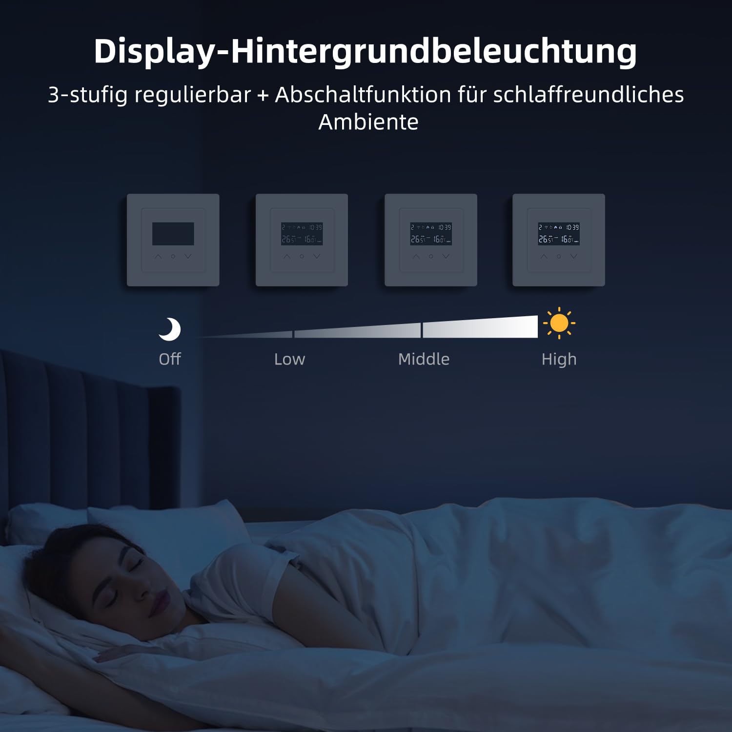 AVATTO 55x55mm Smart WiFi Thermostat für Wasser-Fußbodenheizung programmierbarer Raumthermostat kompatibel mit Alexa & Google Home, Fernbedienung über AVATTO-App oder Smart-Life-App