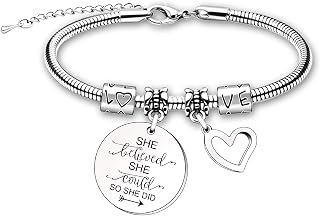 Inspirational Bracelet Gift for Daughter Sister Girlfriend Niece She Believed She Could So She Did Bracelet Birthday Christmas Graduation Gifts