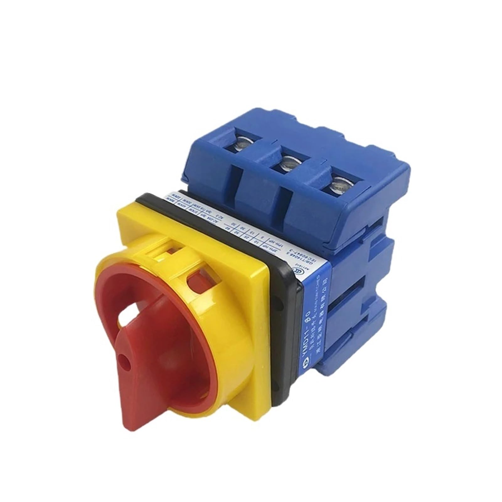 YWZVBSDCS YMD11-80A 3P 4P Isolator Switch DC Disconnect Load Break ON-OFF Rotary Cam Switch LW30-80(80A 3P)