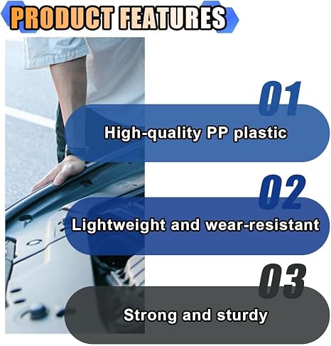 EINESIN Car Push Retainer Clips & Auto Fasteners Assortment, Plastic Push Pin Rivets Expansion Screws Replacement Most Popular Sizes Auto Pin Rivets Set -Door Trim Panel Fender Clips