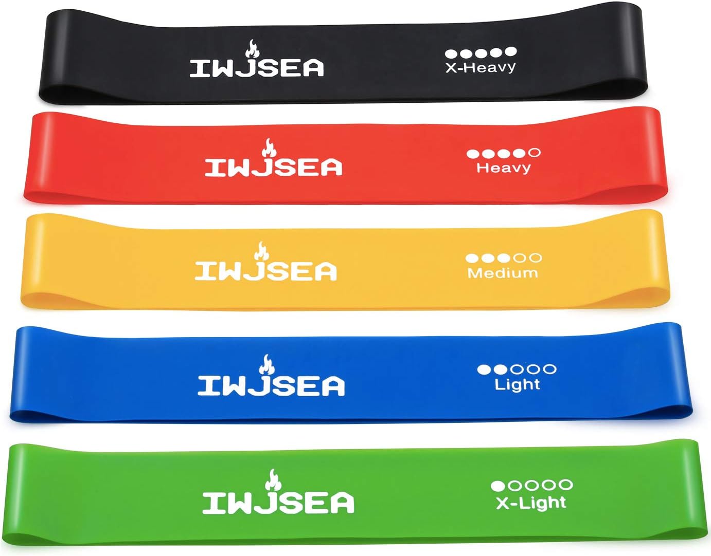 Exercise Bands,IWJSEA 12inch Stretch Bands for Exercise Women Workout Bands for Home