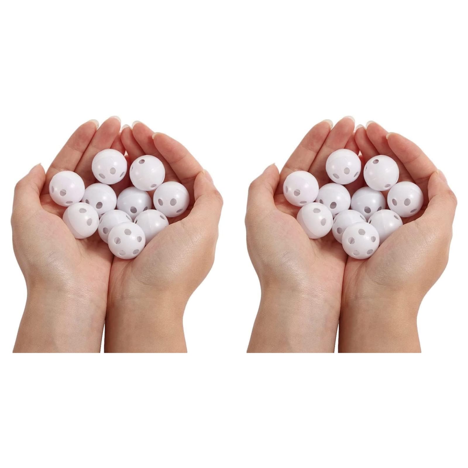 15PCS Rattle Ball Inserts 24mm Crafts Doll Noise Maker Insert Rattle Box Repair Stuffed Balls for Animal Puppy Doll Pet(White)