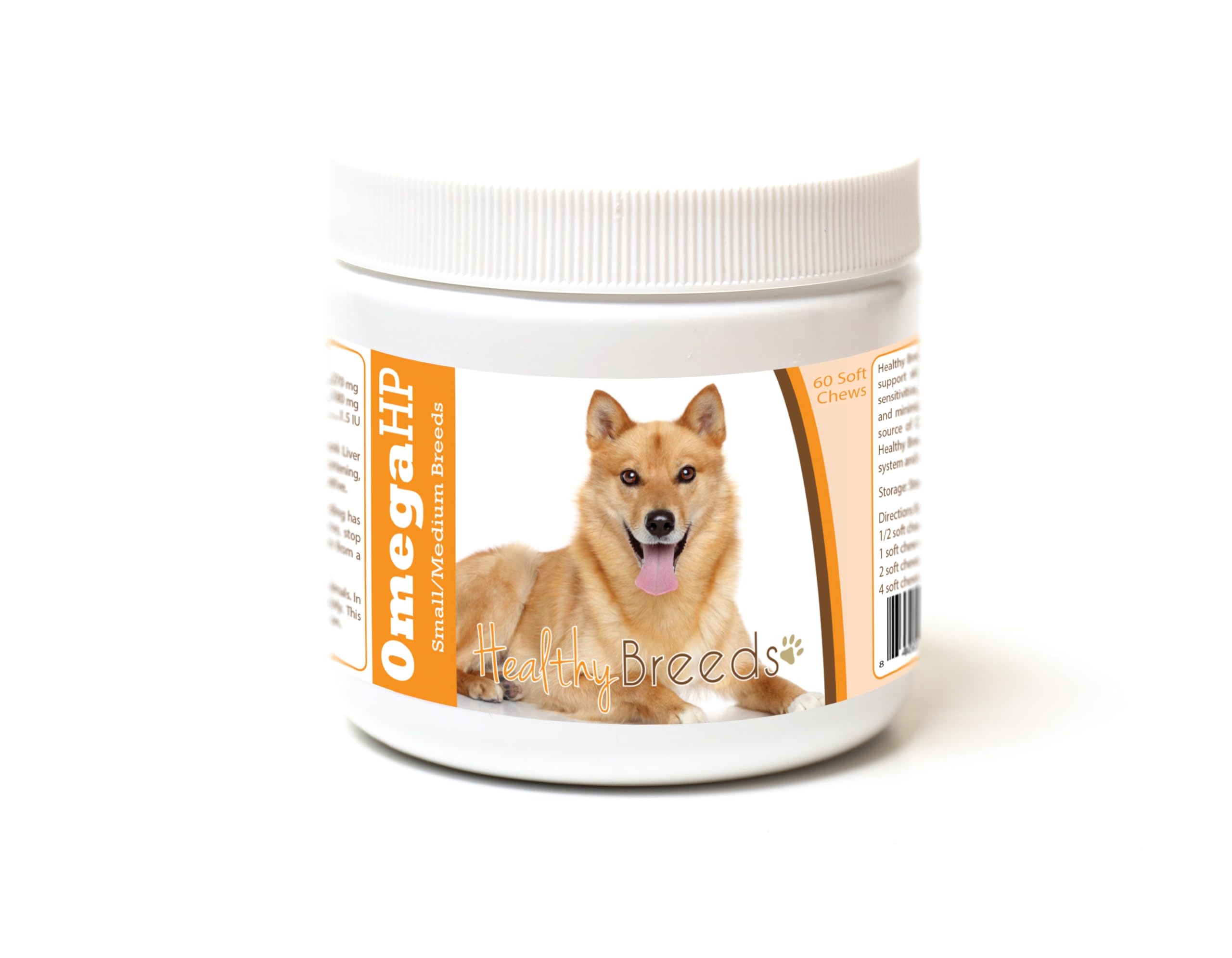Healthy Breeds Finnish Spitz Omega HP Fatty Acid Skin and Coat Support Soft Chews 60 Count