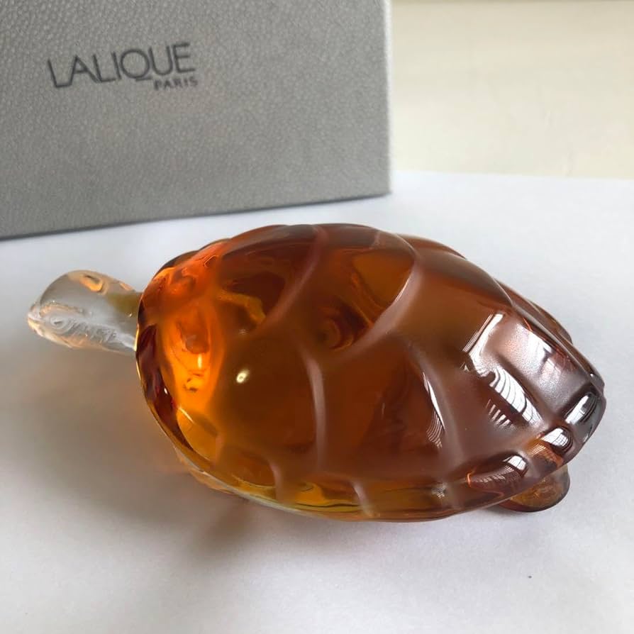 Amazon.co.jp: LALIQUE ラリック タートル 亀 アンバー 置物