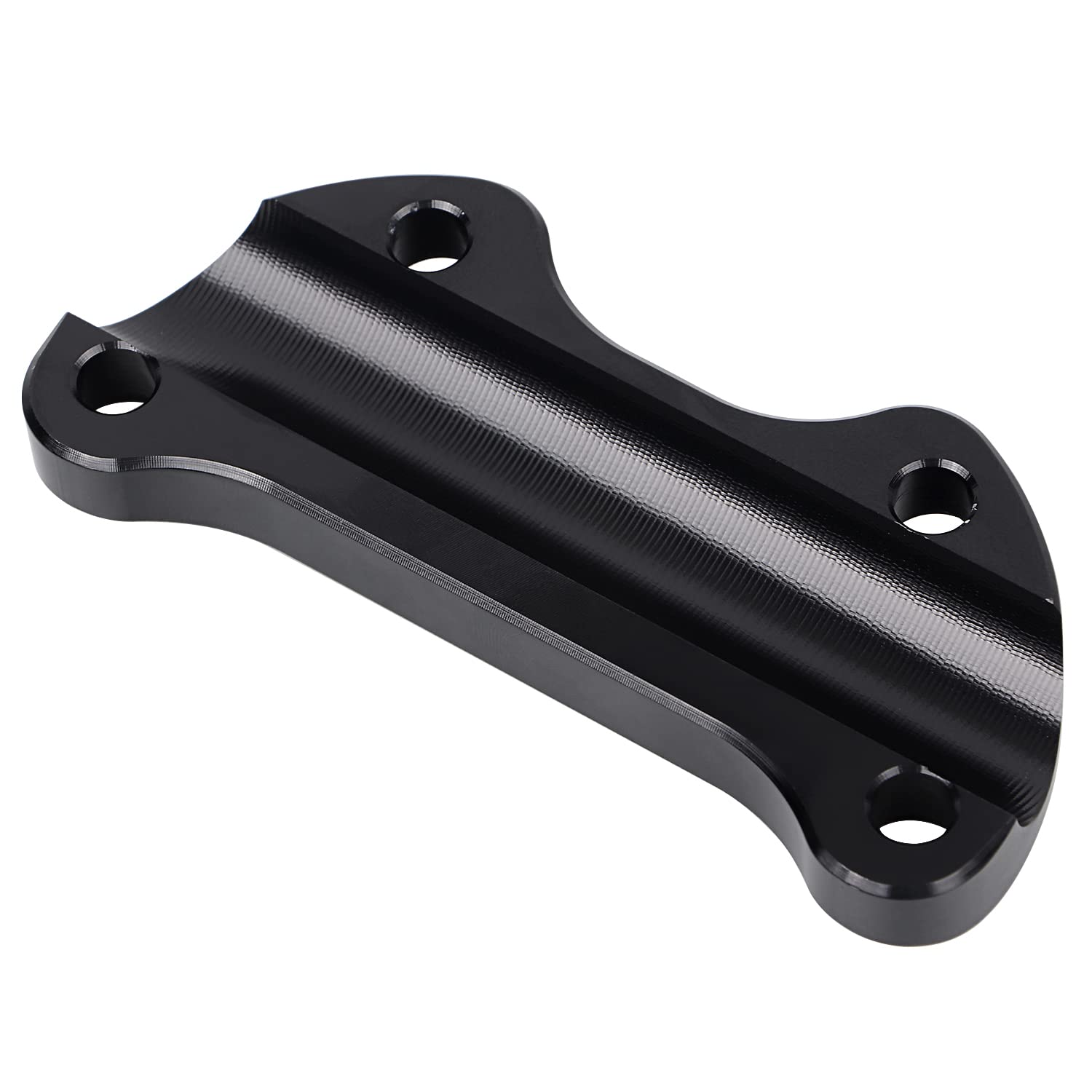 Nero Motociclo Morsetto superiore manubrio Morsetto riser manubrio da 1 pollice per Harley Street Glide Road King Softail, Dyna e Sportster