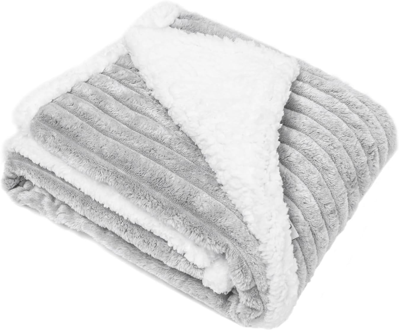 Waterproof Pet Blanket Soft Calming Dog Blanket Cozy Calming Sherpa Fleece Blanket Reversible Furniture Protector Cover for Small Medium Large Dogs Cats Machine Washable, Grey 40x50 in - Image 9