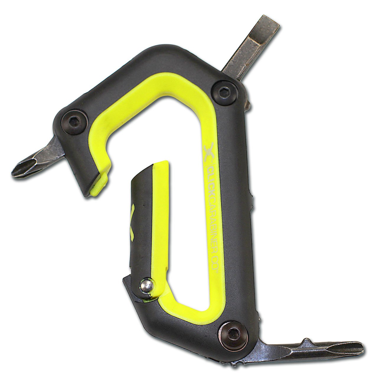 Click Carabiner Alpine Ski Carabiner Tool (Neon Yellow)