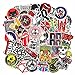 Street Autocollants Rock and Roll Stickers Punk Métal Guitare RétroVintage, Autocollants Vinyle Stickers pour Bagages, Ordinateur Portable, Bouteilles d'eau, Valise voyage, Phone, Voiture (110PCS)