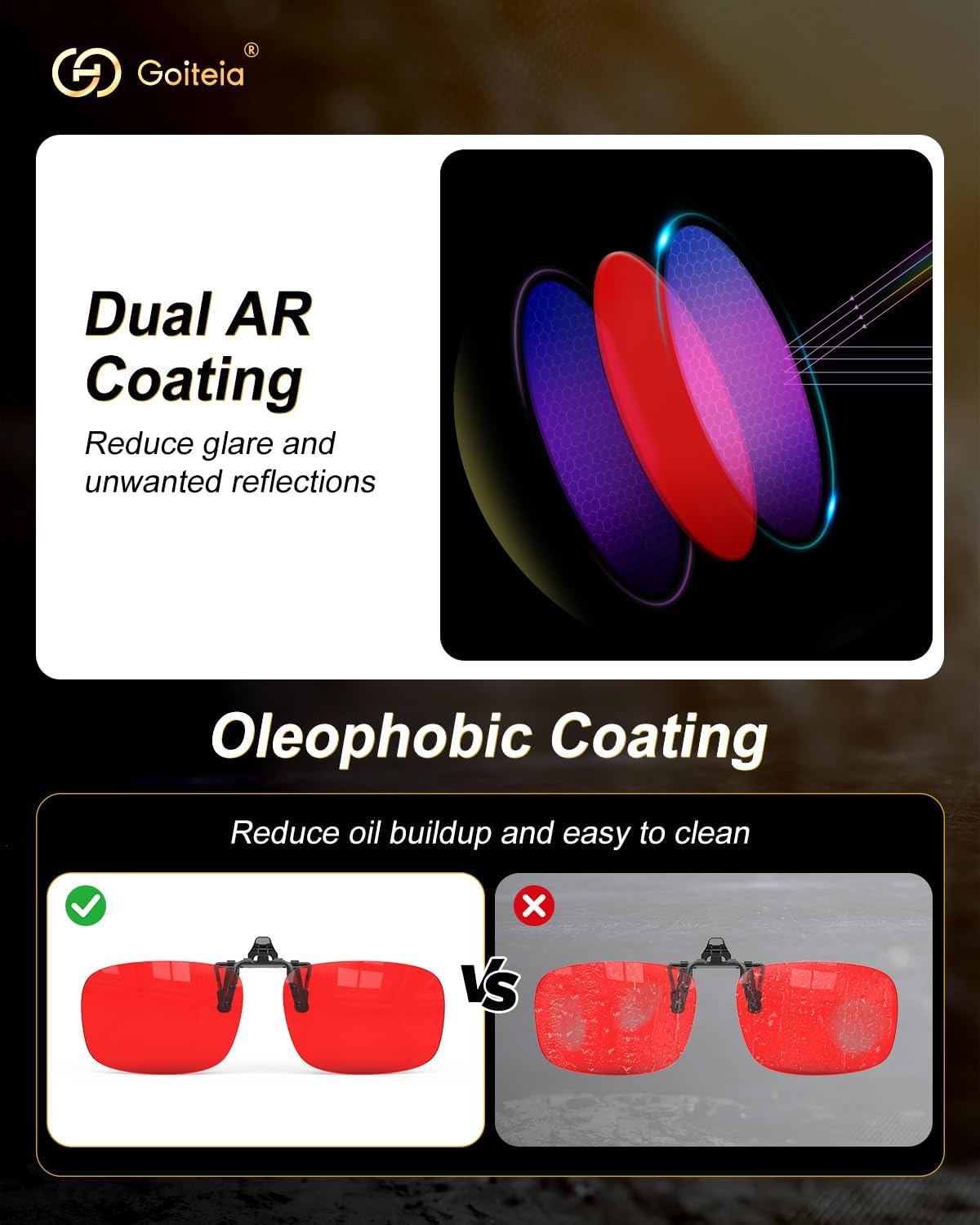 Goiteia Red Clip on Blue Light Blocking Glasses for Sleep-Block Blue & Green Light-Fast and Sound Sleep/Relieve Eye Strain - Image 6