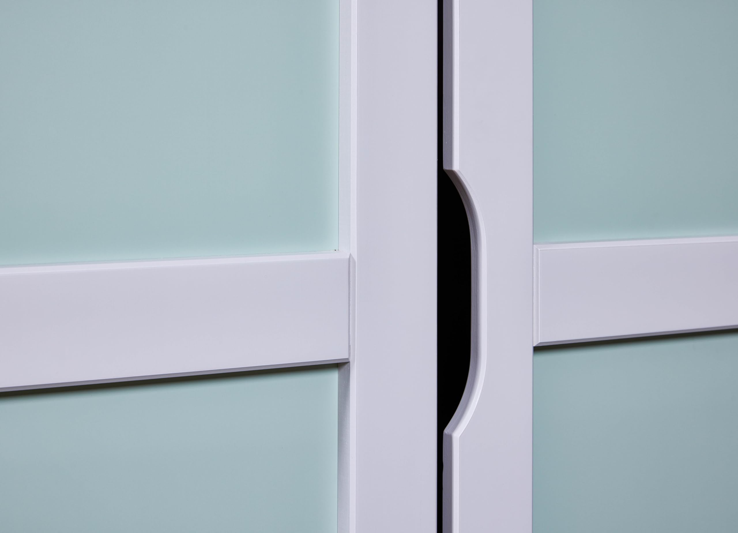 Inter Link - Armoire - Armoire à portes battantes - Armoire de chambre d'enfant - Armoire de vestiaire - Armoire de chambre à coucher - 2 portes - Vert sauge/Gris - Pin massif - Prati