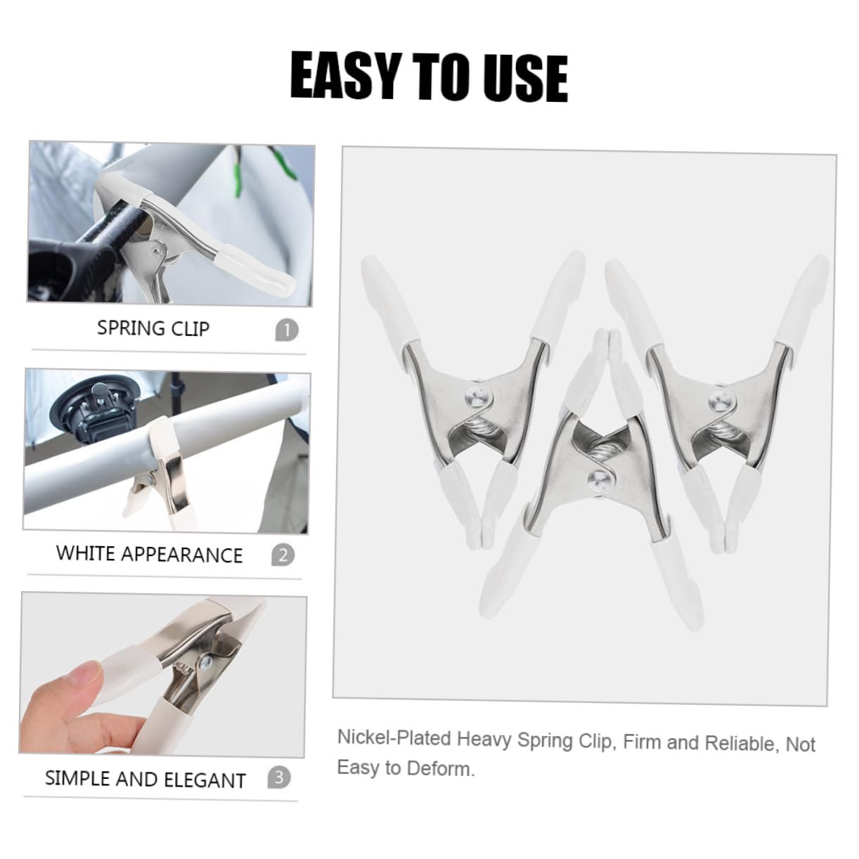 2 Set Clip Fissaggio Per Sfondo Clip Resistente Per Fotografia Per Fondali Accessori Per Appassionati Fotografia 5 Pezzi*2