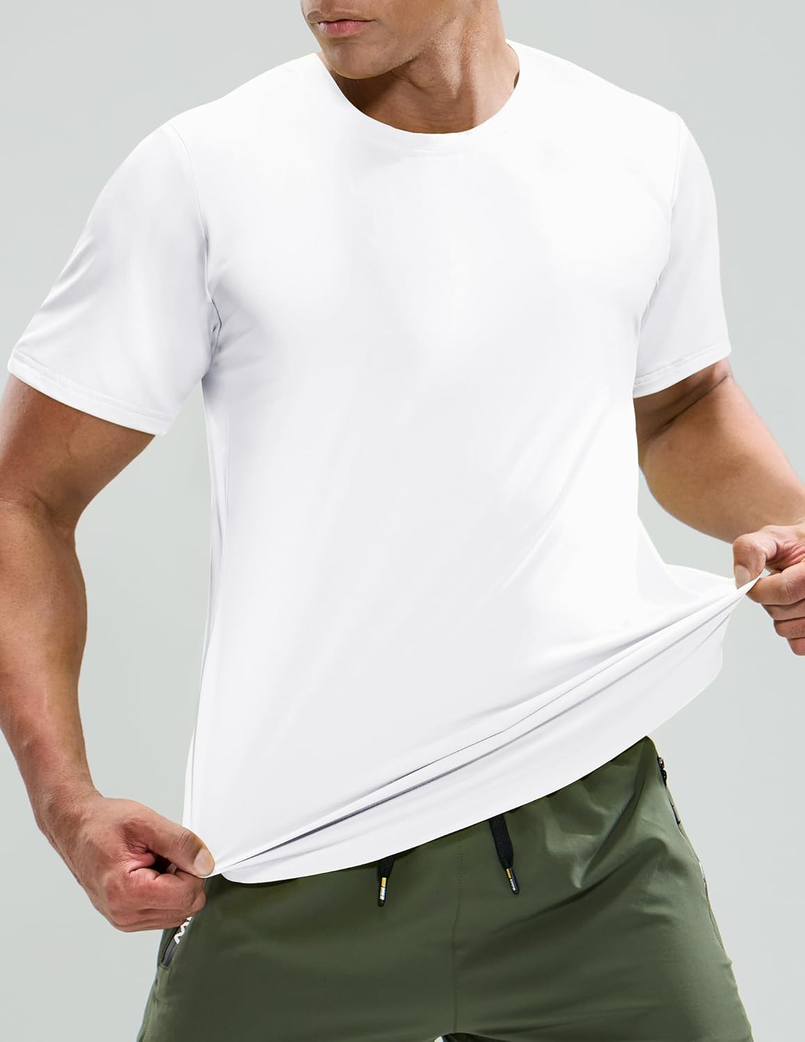 MIER Men's Workout T Shirts Dry Fit Short Sleeve Athletic Gym Running Lightweight Performance Tee Tops, Polyester, UPF 50+ - Image 2