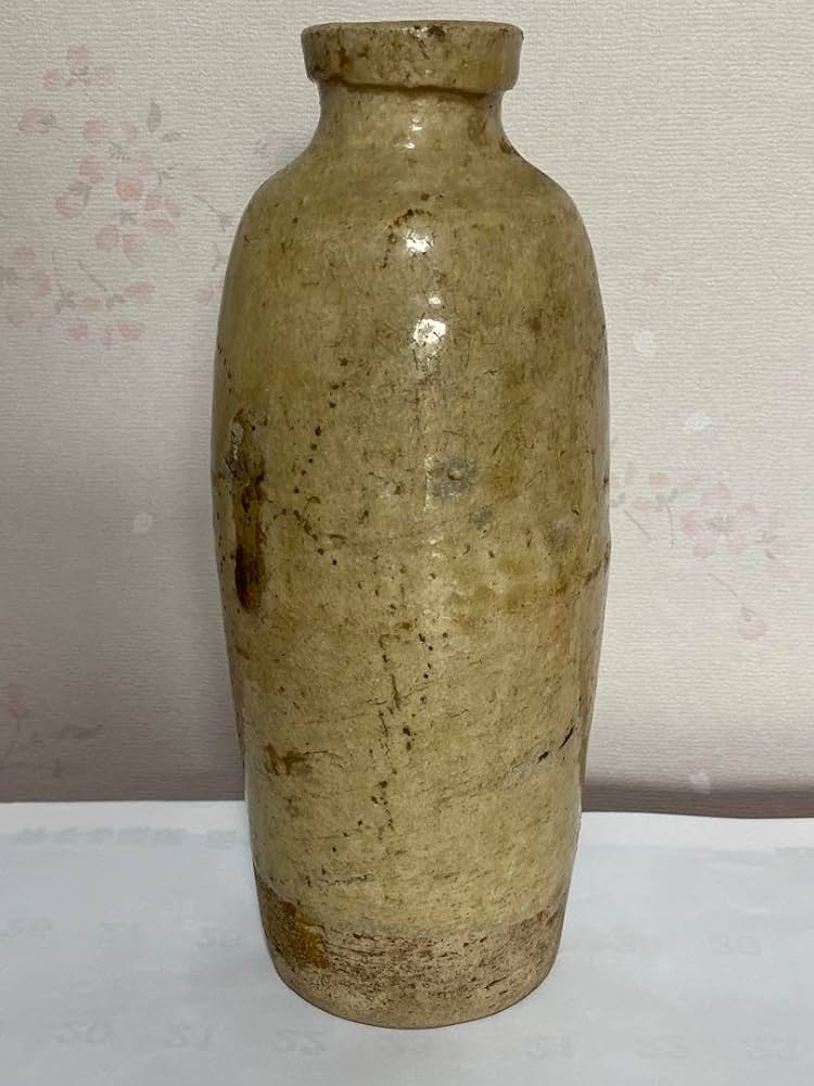 黄瀬戸　古瀬戸　徳利　訳あり　口縁欠け　江戸　明治 黄瀬戸 古瀬戸 徳利 訳あり 口縁欠け 江戸 明治 - メルカリ
