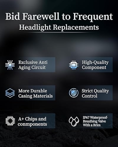 Miniatura 14 de HWSTAR Par de faros delanteros LED H6054 1000% brillantes de 180 W, 5 x 7, 7 x 6, compatibles con Jeep Cherokee XJ Wrangler YJ DOT antirreflejante