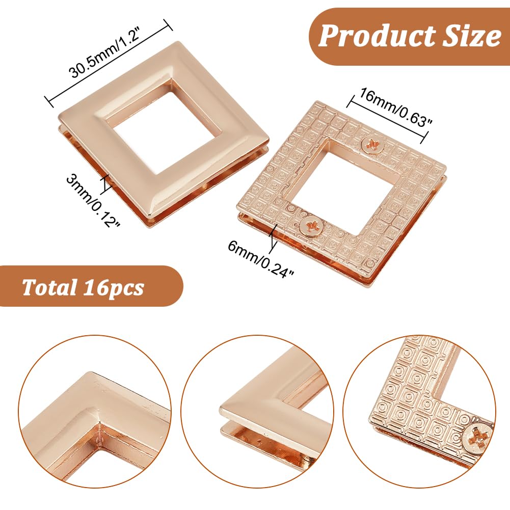 WADORN Geldbörsen-Ösen Set – 16 Stück, 2 Farben, Oval, Für Handtaschen & Lederprojekte