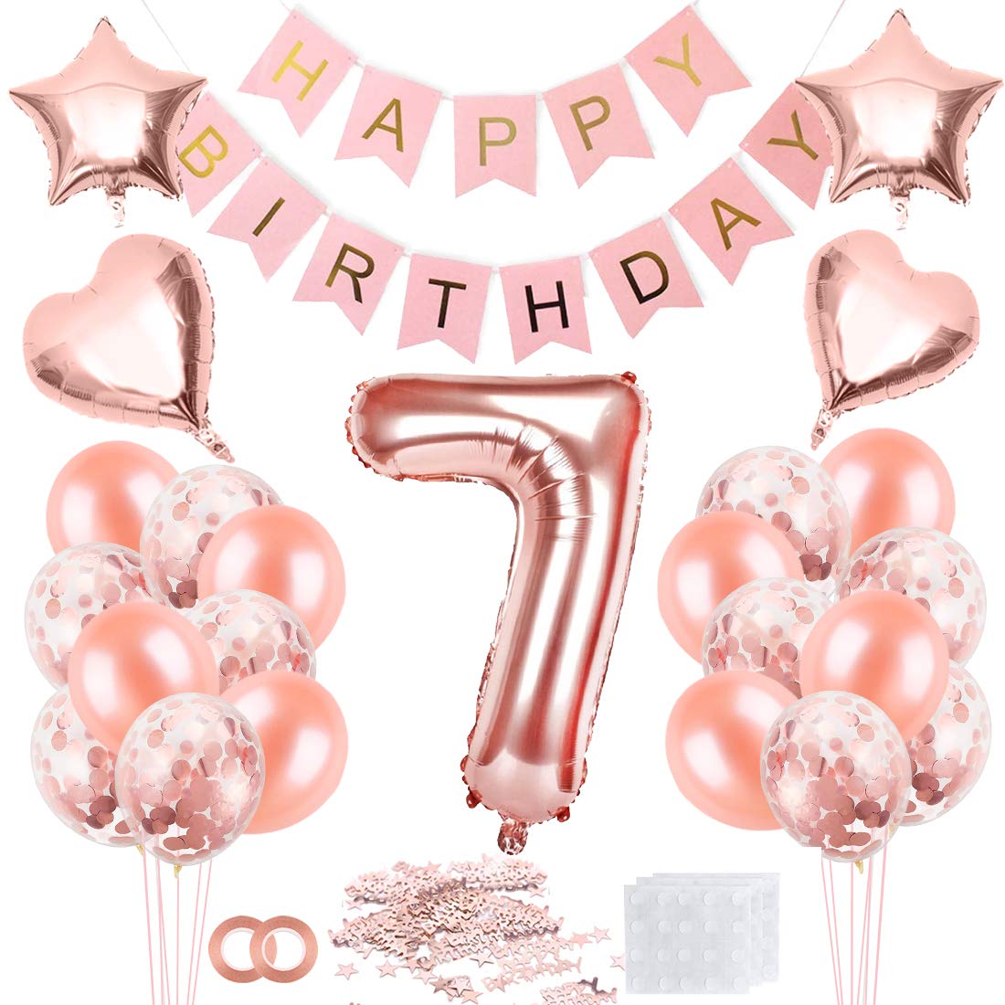 50. Geburtstag Banner – '50 Never Looked So Good', Rosegold Glitzer, Mit 6 Deko-Anhängern
