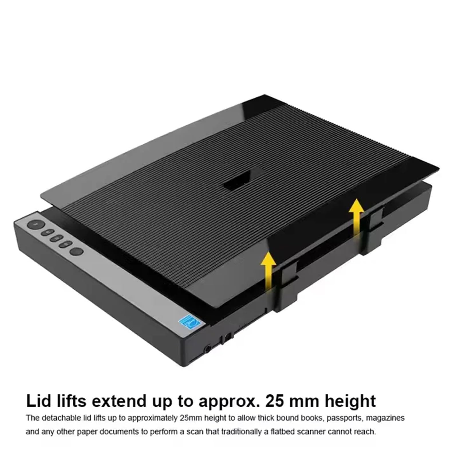 Escáner Portátil, Escáner de Gran Formato A3, resolución óptica de 1200 PPP, 32 o 64 bits, diseño de Botones de fácil operación, Compatible con OCR, Correo electrónico, impresión