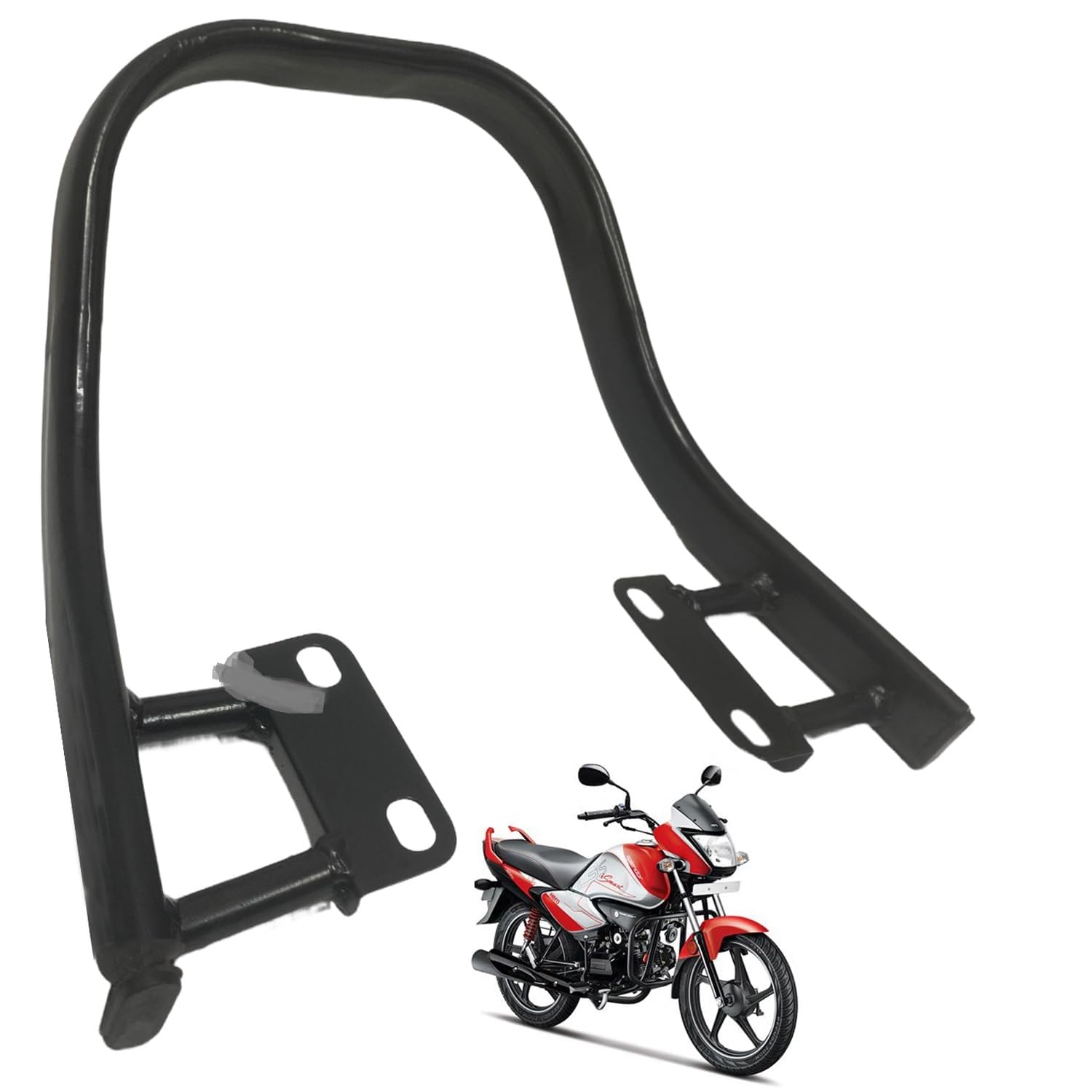 YASH ENTERPRISES Heavy Metal Bike Rear Seat Handle Backrest (Black) Suitable for- Splendor-picture-22