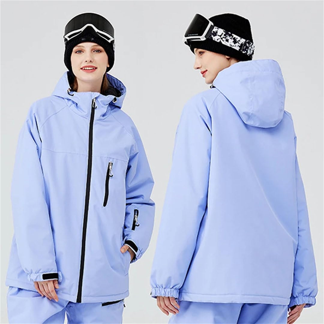 Giacca da sci invernale da donna, con cappuccio, per sport all'aria aperta, snowboard, montagna, isolante, costume da neve, come da immagine2 M, come da immagine 2 , M