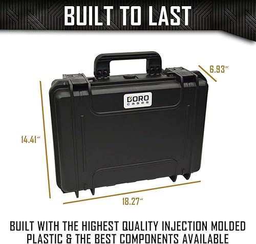 Miniatura 5 de Estuche para pistola de 5 pistolas 18 cargadores Doro con inserto de espuma MyCaseBuilder personalizado, impermeable, resistente, soporte táctico