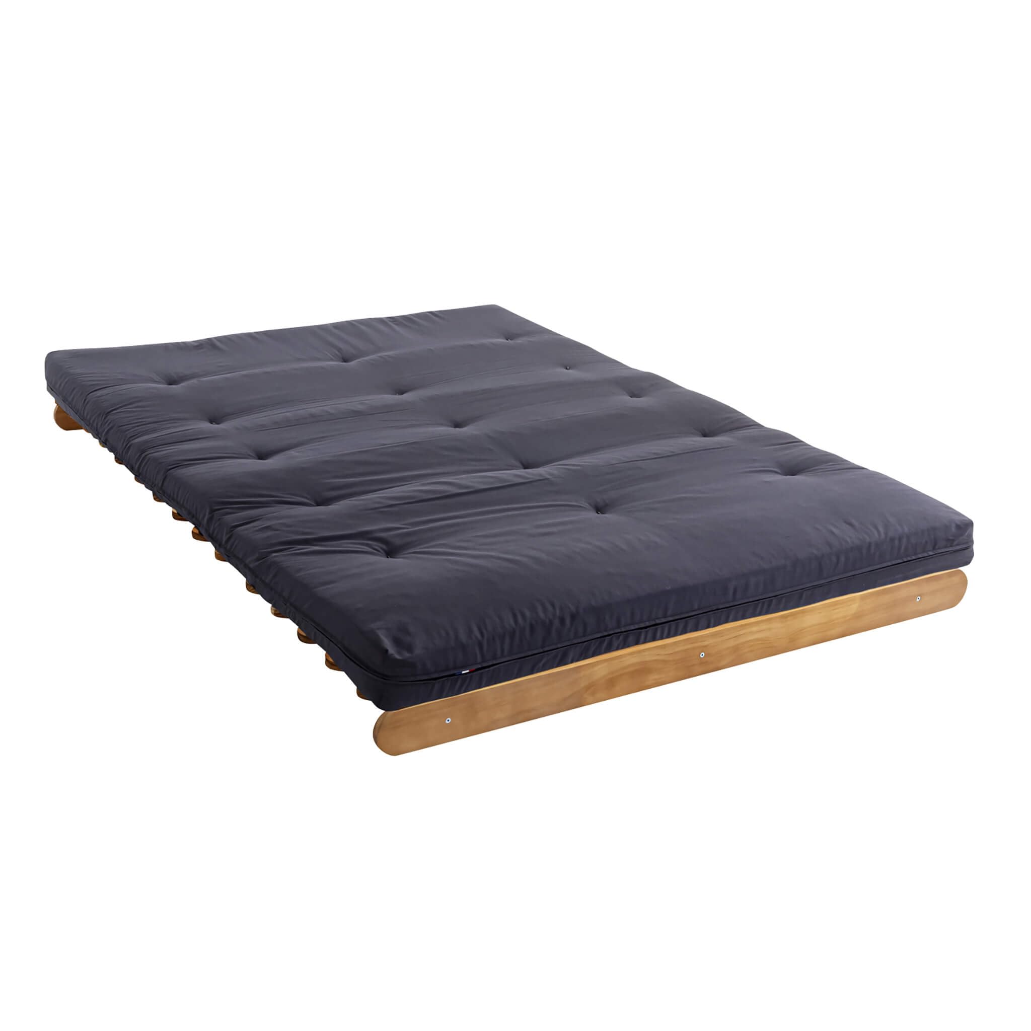 Terre de Nuit Matelas futon Anthracite en Coton 160x200
