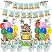 Toy Story Geburtstag Deko, Spielzeuggeschichte Partydekoration Set, Geburtstag Luftballon Happy Birthday Banner Kuchendeckel Cake Topper für Baby shower Kinder Baby Junge Party (69 Stück)