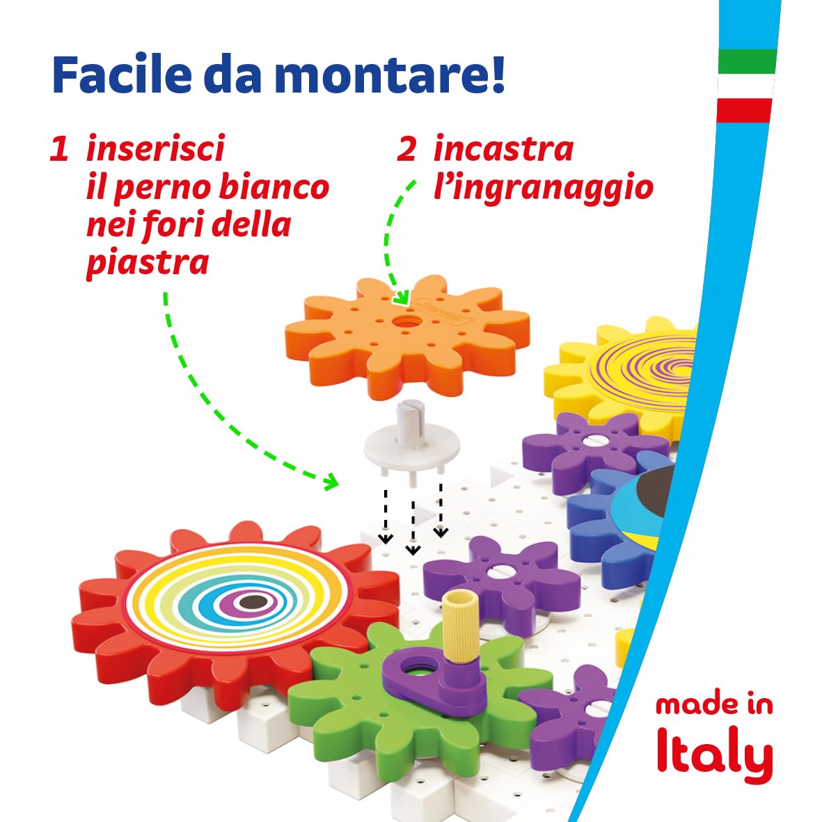 Ibasenice Gioco Di Lancio Degli Anelli In Legno – Set Con Base E 5 Anelli Colorati, Educativo E Motorio, Per Bambini Dai 3 Anni In Su