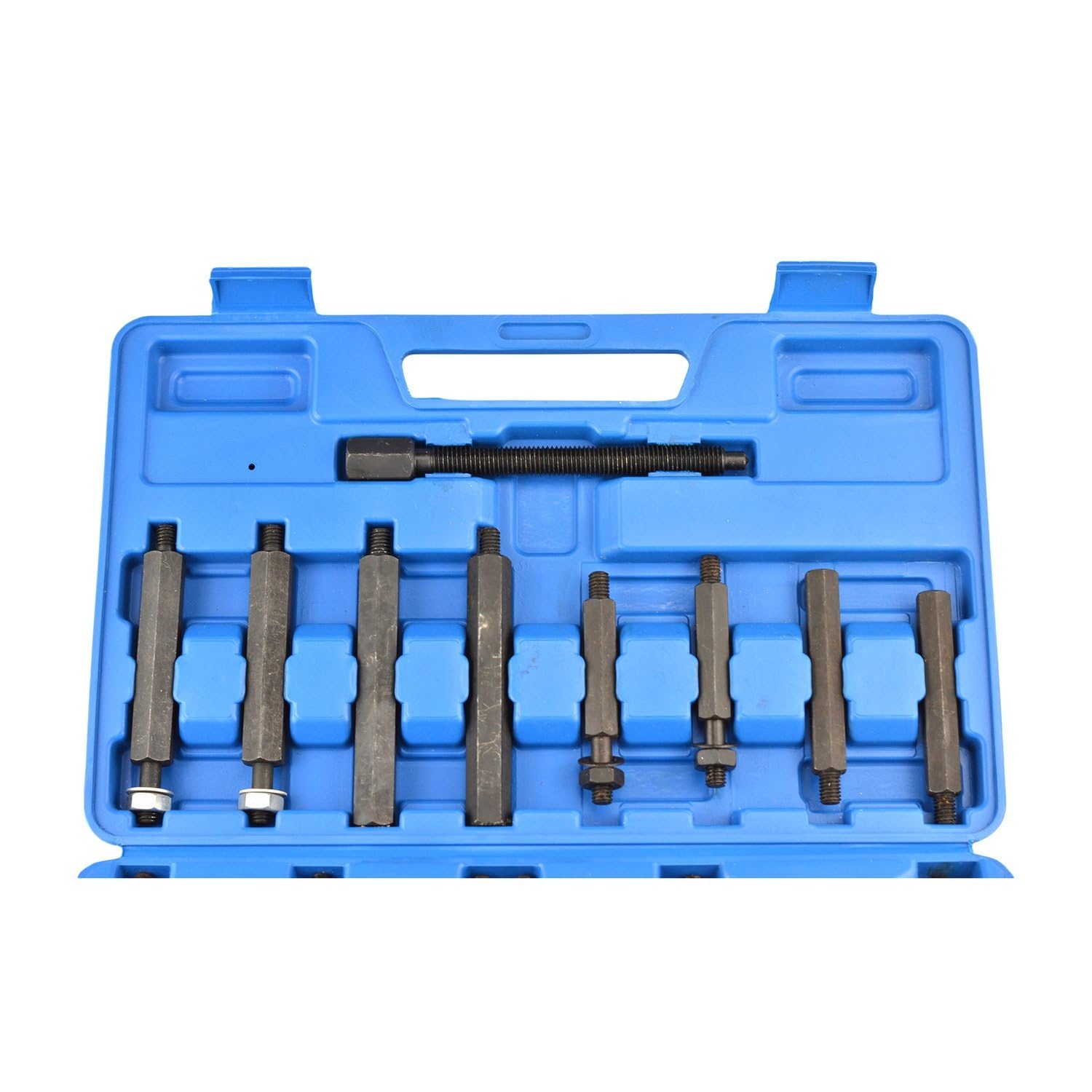 Kit Extractor de Rodamientos 17 Piezas con 2 Guillotinas Cromo Vanadio Capacidad 2 Toneladas Diámetro 10-100 mm Taller Mecánico
