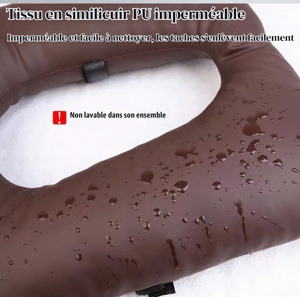 Coussins De Chaise Percée, Coussin Anti-escarres en Forme De Carré Imperméable à l'eau PU pour Personnes âgées Coussin Portatif De Chaise De Fauteuil Roulant De Soutien