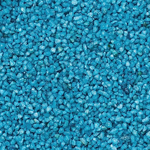 matches21 HOME & HOBBY Granulés décoratifs colorés - 5 kg - En bleu turquoise - Sable décoratif grossier de 2 à 3 mm de diamètre - Pour vases à fleurs ou bols...
