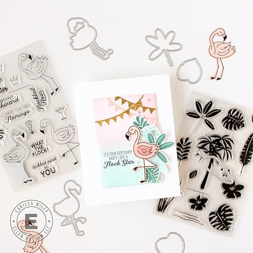 Miniatura 2 de Las siluetas de follaje tropical incluyen una hoja de Monstera, palmera, hoja de plátano y flores de Julie Ebersole, Essentials by Ellen Stamp & Die