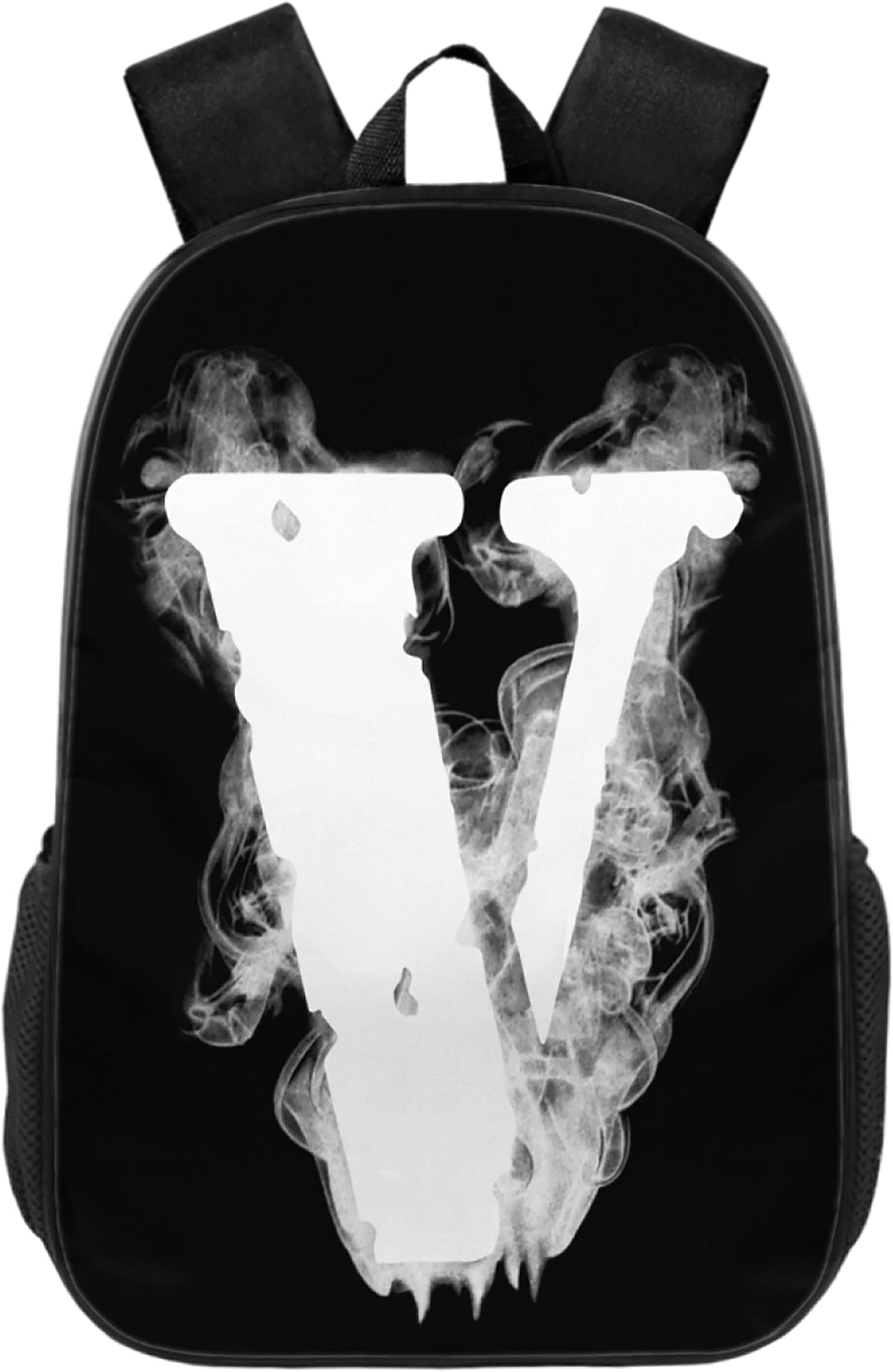 Big V Letter Backpack 17 Inch 3D Printed Aesthetic Casual Travel Bags Breathable Portable Lightweight Large Capacity Daypack Unisex