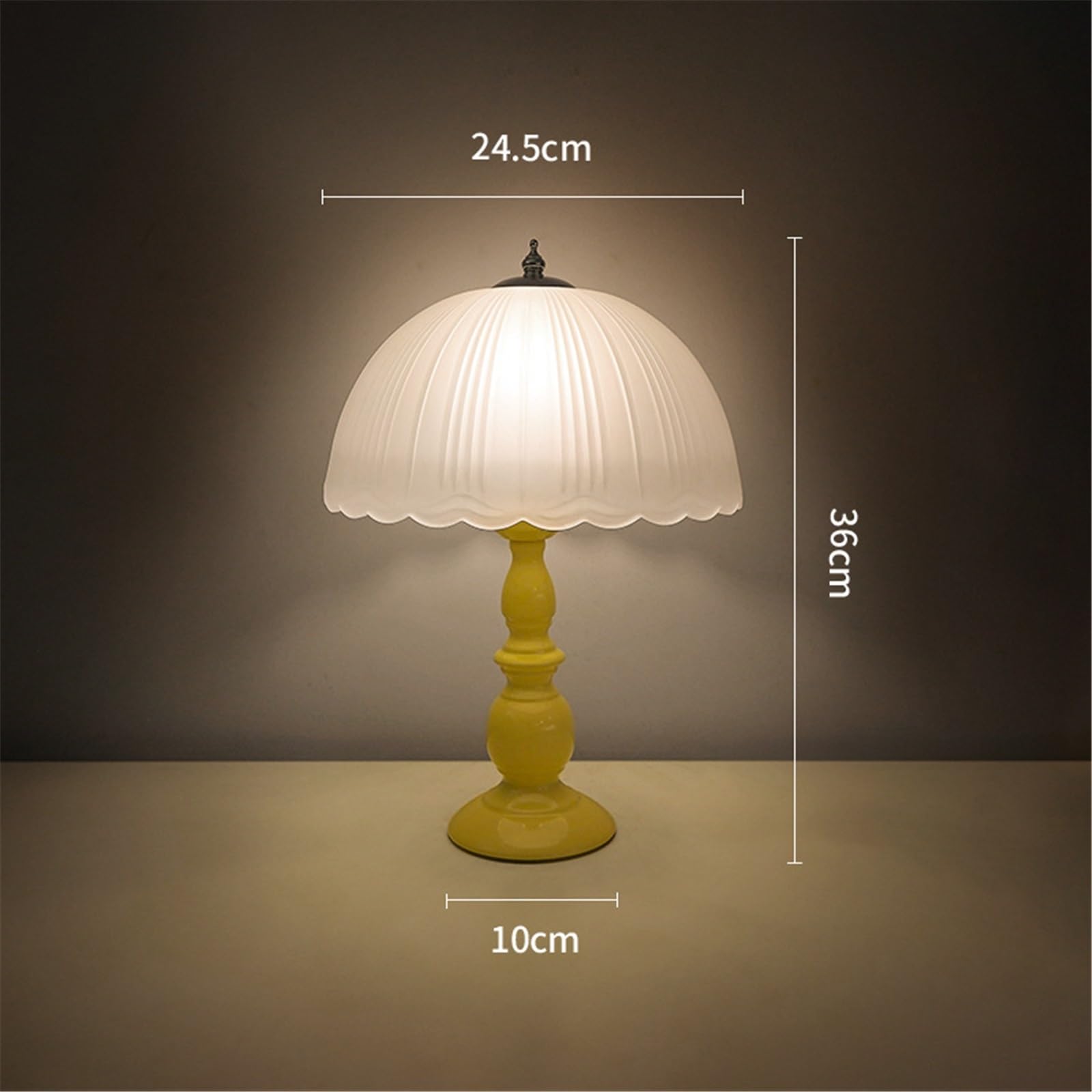 Affascinante Lampada da tavolo vintage in ferro e vetro for studio e camera da letto Arredamento per la casa