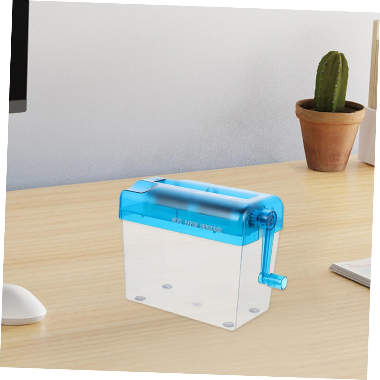 2 Pezzi Mini Distruggidocumenti Manuali Portatili per Casa e Ufficio Taglio Carta Elettricità Shredder Manuale ed Efficiente per Note Fatture e Foto