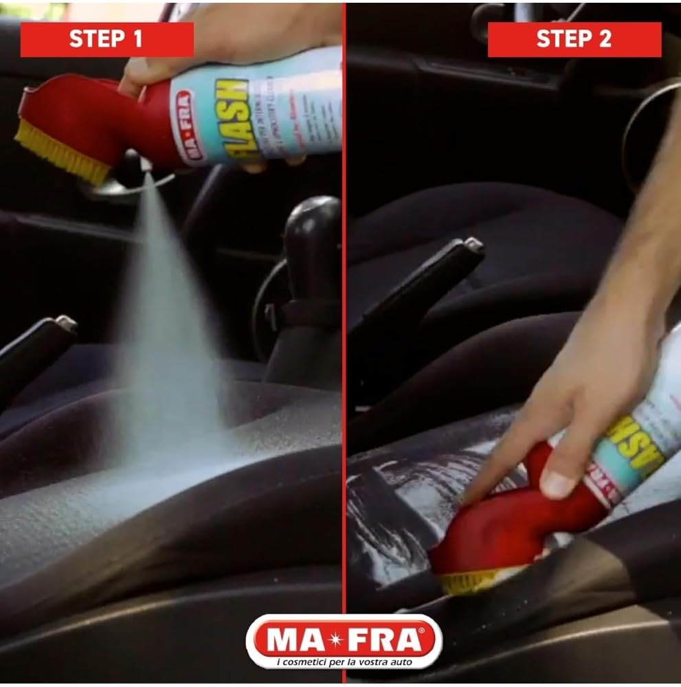 Kit Pulizia Interni Auto Ma-fra – Rimuove Macchie, Sporco e Odori da Tessuti e Plastiche – Pulimax 500 ml + Flash 400 ml + Scic Blue 600 ml – Confezione Risparmio
