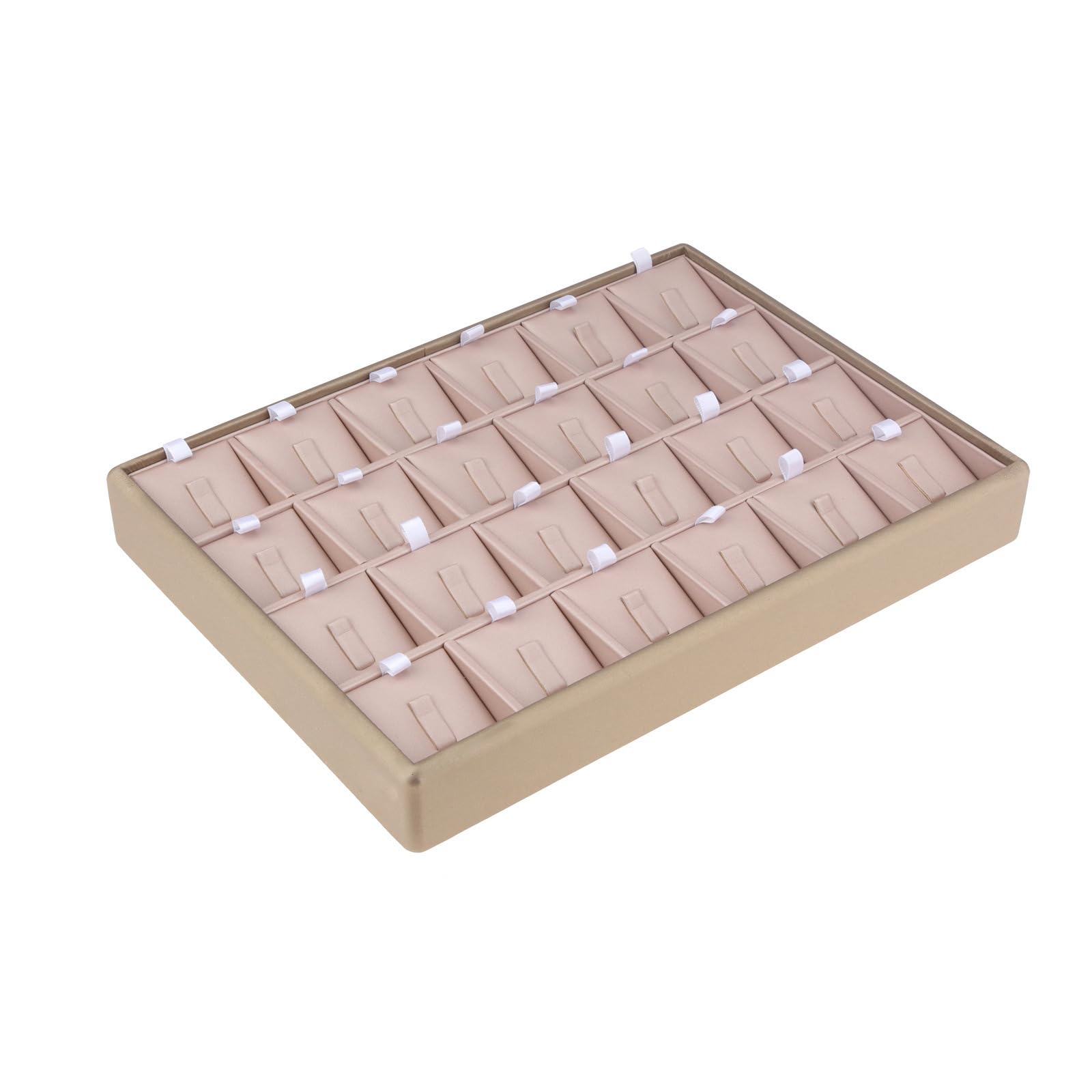 Kaeltsyn Refined Champagne Firm Jewelry Display Tray Providing Ample Space for Easy Access and Look Unraveled Jewelry Holder