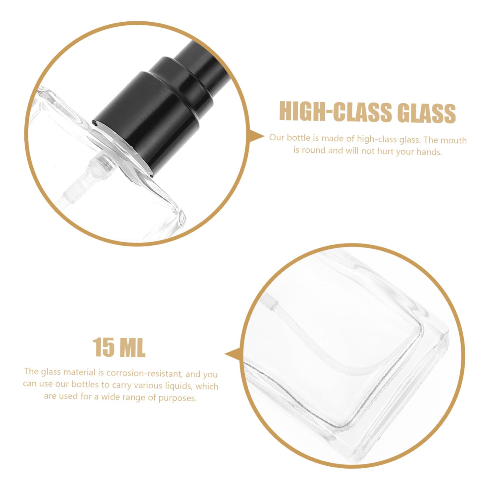 POPETPOP 12 X 15 ml Parfümzerstäuber aus Glas Multifunktional Tragbar für Reisen im Satz
