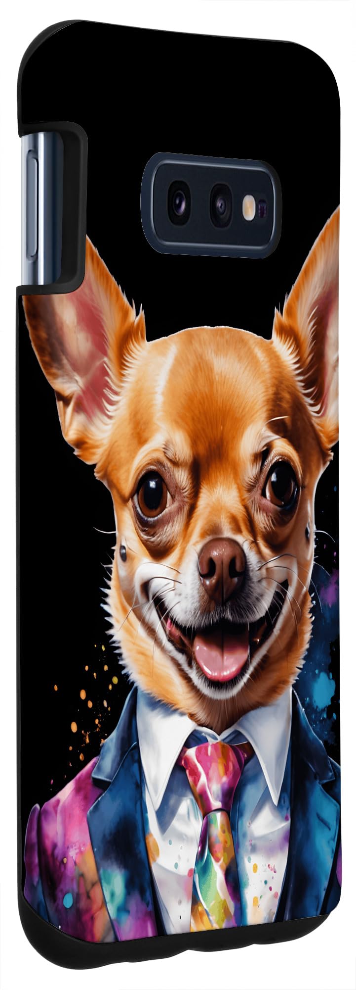 チワワ☆ Galaxy S10 8888 Amazon.co.jp: Galaxy S10e チワワ、スーツ、犬、カラフル、面白い