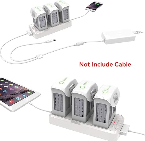 Miniatura 6 de Smatree Battery Charging Hub Compatible for DJI Phantom 4/4 Pro/4 Pro V2.0/4 Adv (Charge 3 Batteries One by One, Converting Phantom 4 Battery into