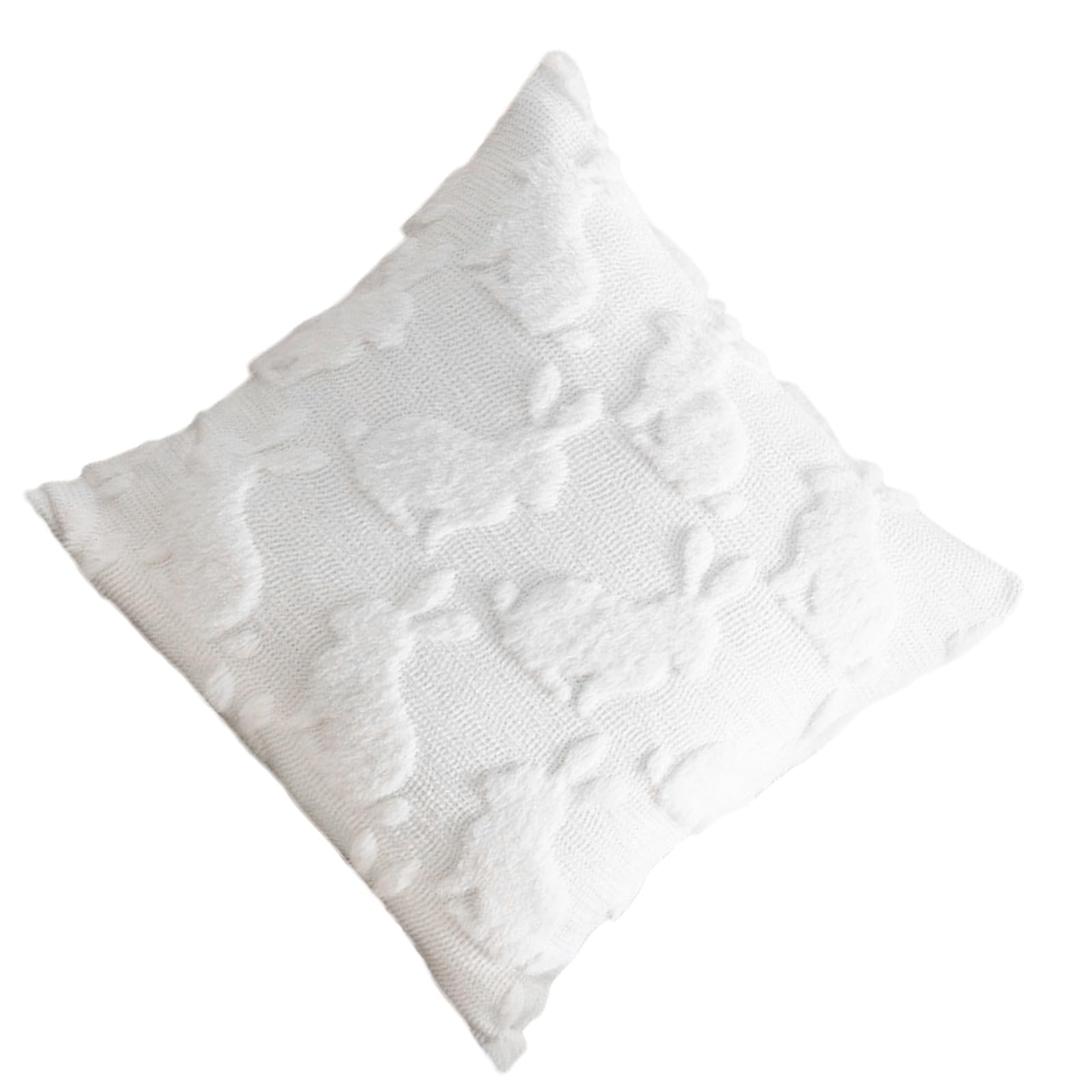 Doserty White Rabbit 45X45cm Easters Pillow Covers Bunnys Decorative Pillow Case For Bedroom Dormitory Holiday Party