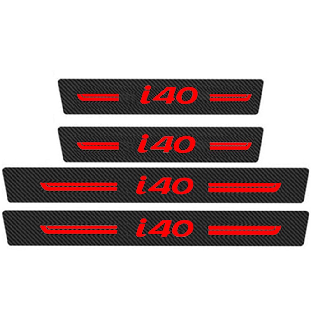 Sdyayfge A 4Pcs Kick Plates Car Door Sill Protector,For Hyundai I40