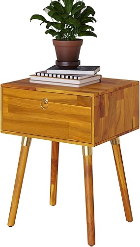 Miniatura 133 de Bme Dinkee - Base de cama de tamaño matrimonial sin cabecera, 15 pulgadas, minimalista y moderna, madera de acacia, 12 listones de madera para